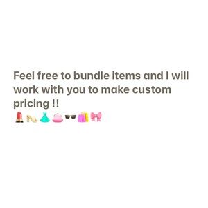Custom prices for bundling items in my closet!
